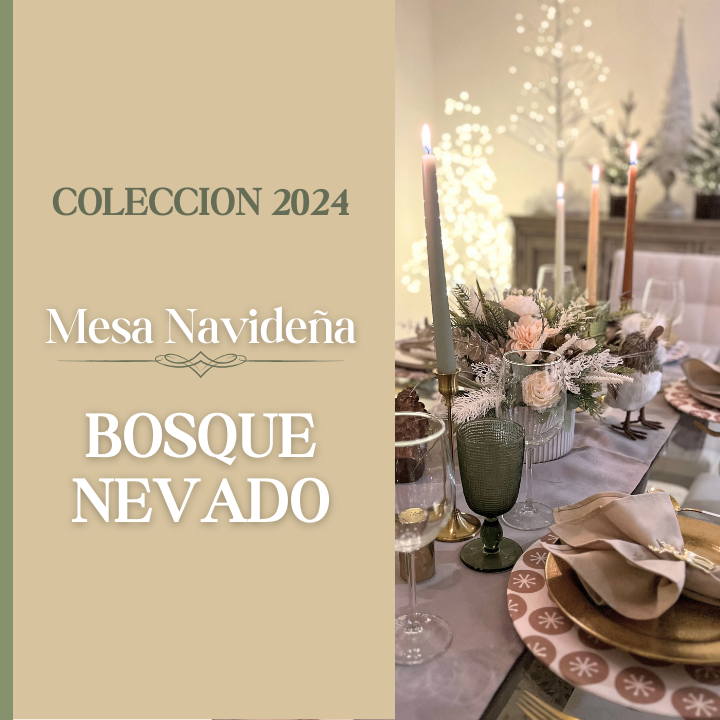 Mesa de Navidad con Accesorios Incluidos | 12 Personas | Bosque Encantado