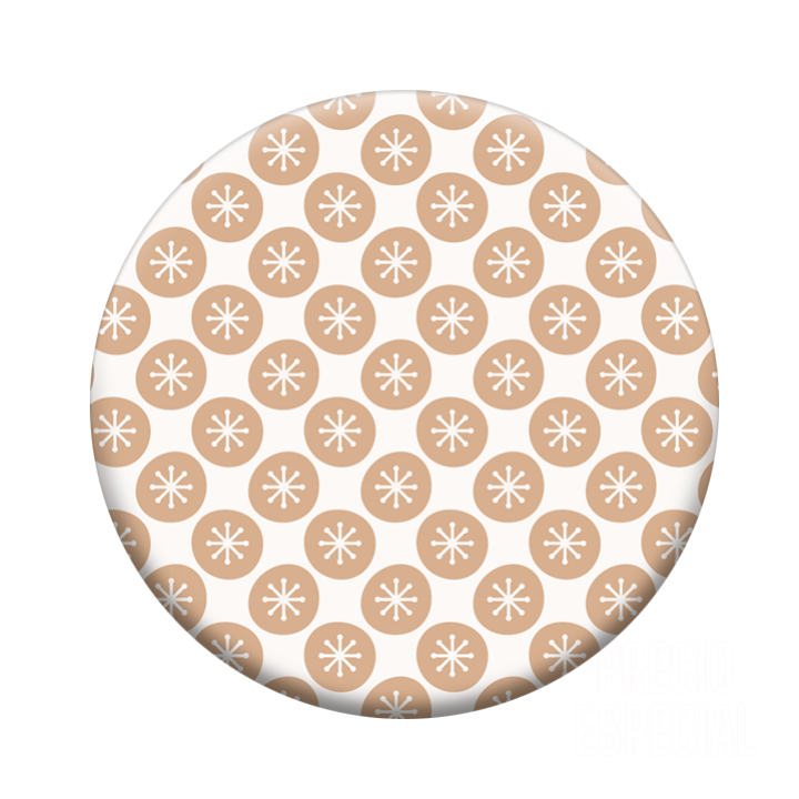 Funda Para Plato Base De Navidad  | Escarcha Beige con Blanco