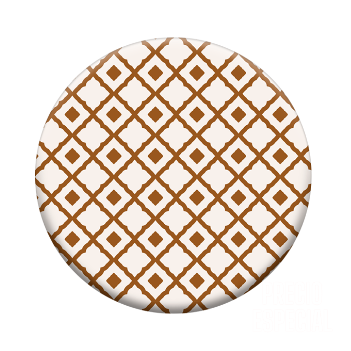 Funda Para Plato Base De Navidad  | Mosaico Beige Con Cafe