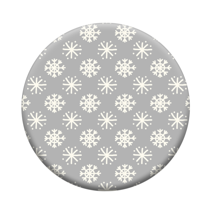 Funda Para Plato Base De Navidad  | Gris con Blanco Escarchas